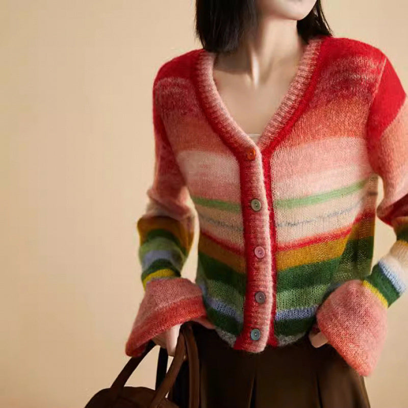 Rainbow Knitted Cardigan – Viretti Milano