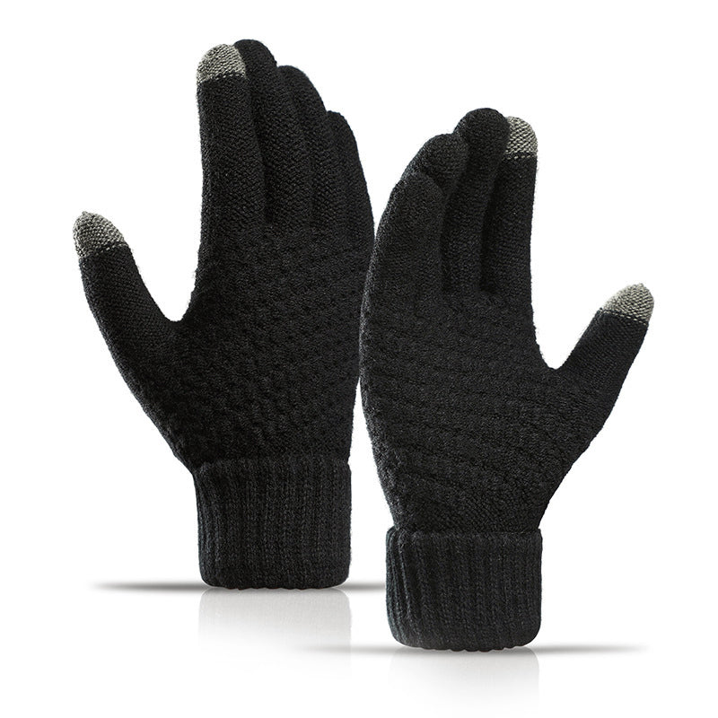 Touchscreen Knit Gloves – Warm Fleece Lined