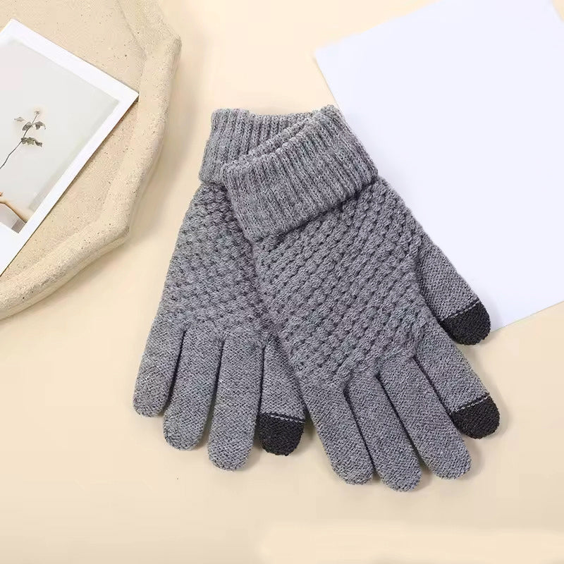 Touchscreen Knit Gloves – Warm Fleece Lined
