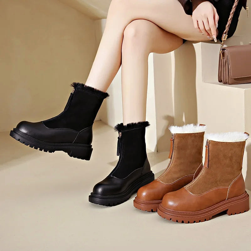 Women Ankle Boots – Mixed Leather