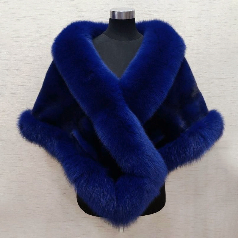 Faux Fur Cape Scarf – Sculpted Collar Wrap