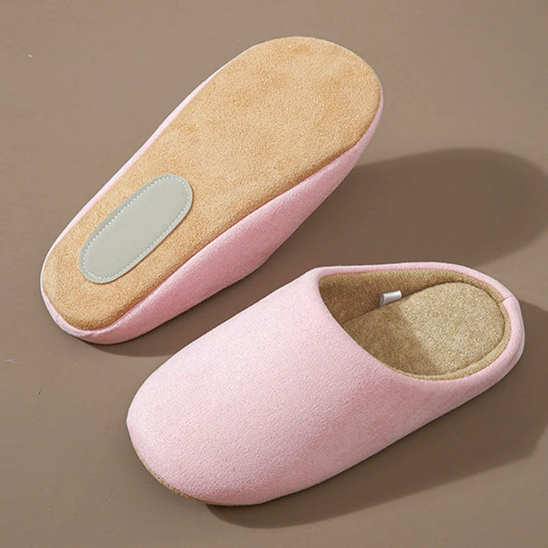 Women's Faux Suede Slippers - Plush Lined Comfort