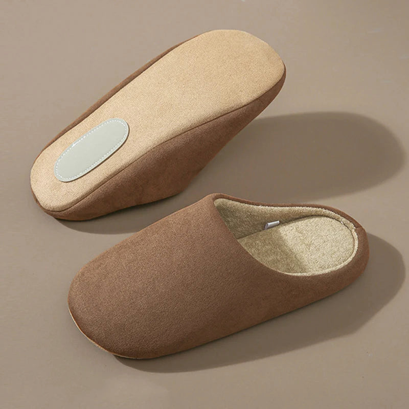 Women's Faux Suede Slippers - Plush Lined Comfort