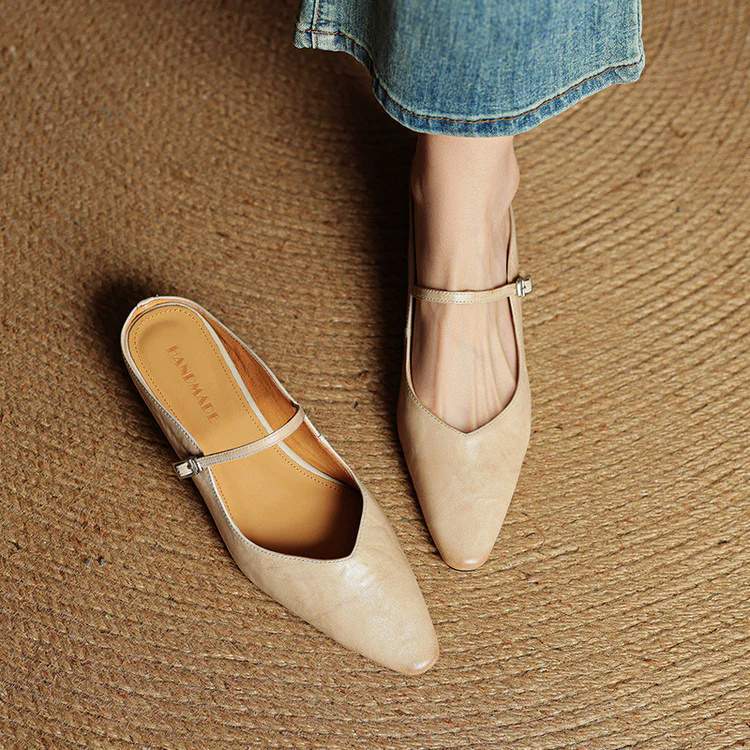 Leather Mary Jane Mules | Genuine Comfort