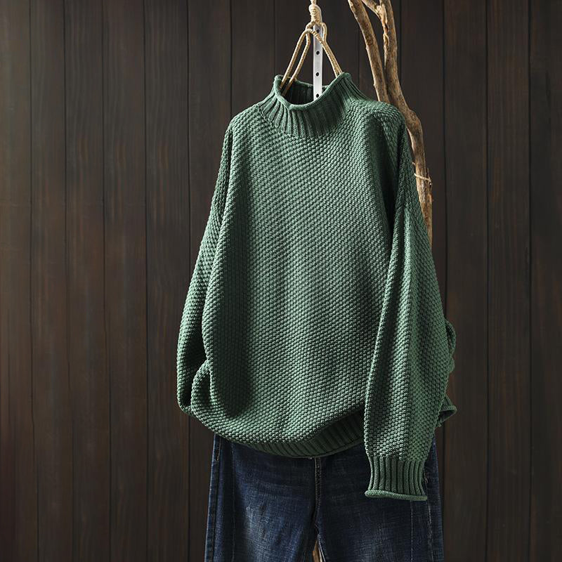 High Neck Sweater – Wool Blend