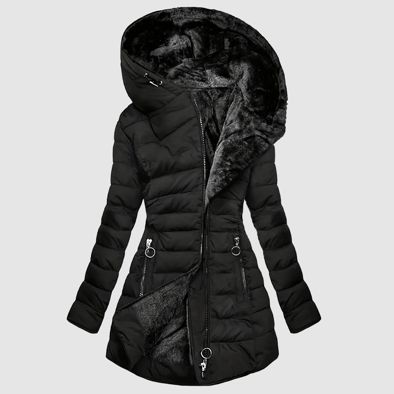 Long Puffer Coat – Insulated Hooded Style