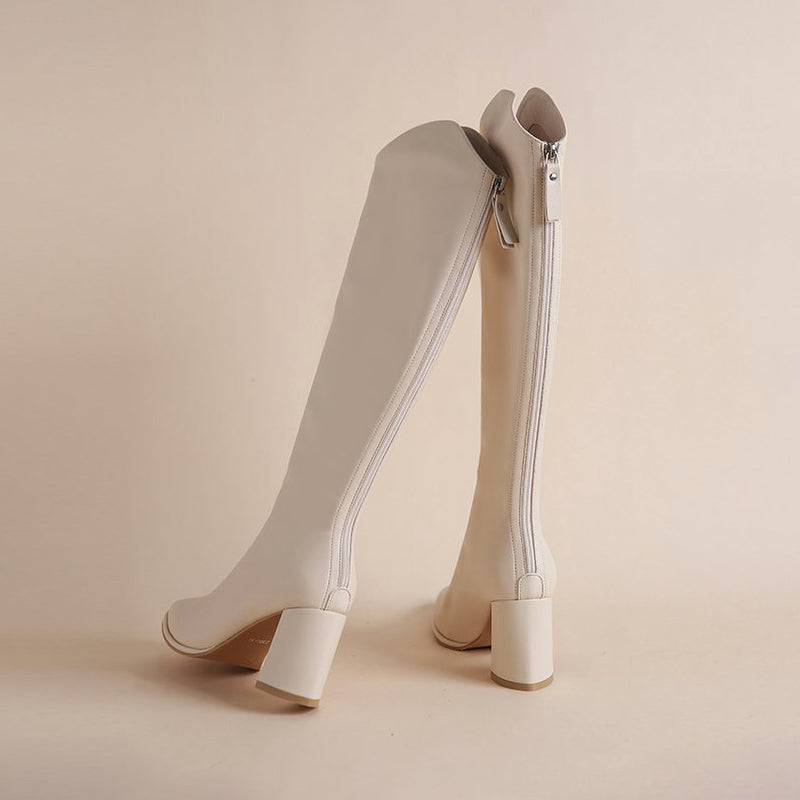 Women's Knee-High Block Heel Boots