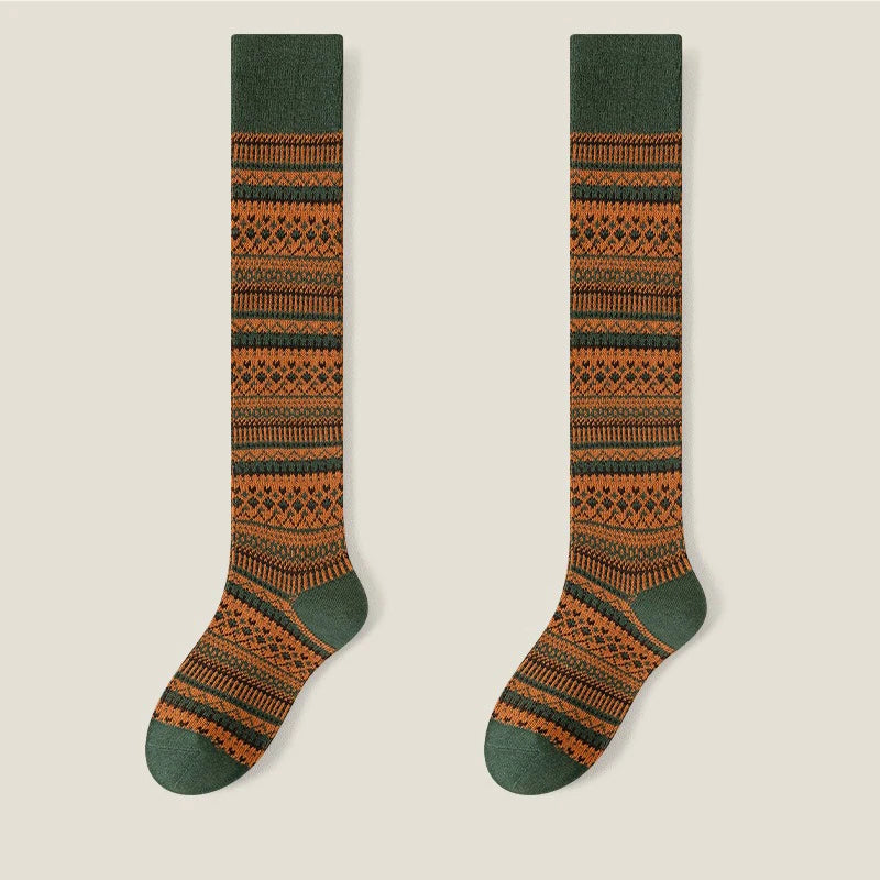 Women Knee-High Socks | Warm Cotton Blend