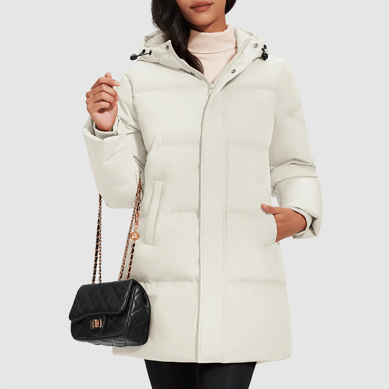Women's Down Jacket – Quilted Puffer Coat