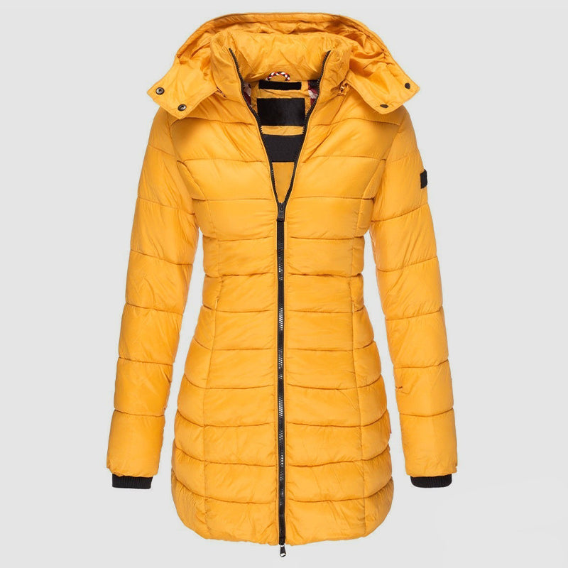 Women's Puffer Jacket - Lightweight Insulated Hooded Coat