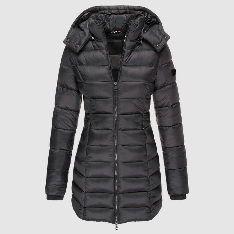 Women's Puffer Jacket - Lightweight Insulated Hooded Coat