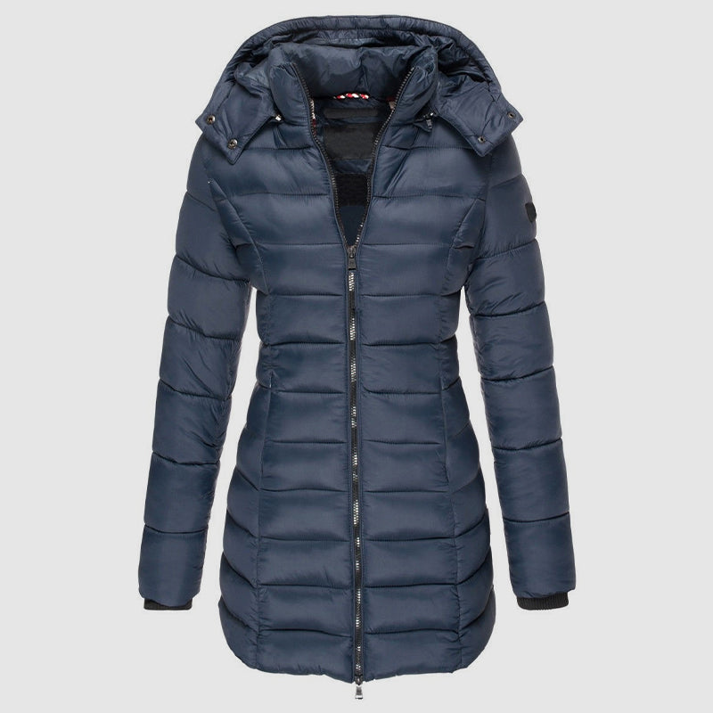 Women's Puffer Jacket - Lightweight Insulated Hooded Coat