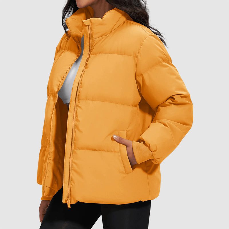 Women's Down Puffer Jacket | Water-Resistant Mid-Length Coat