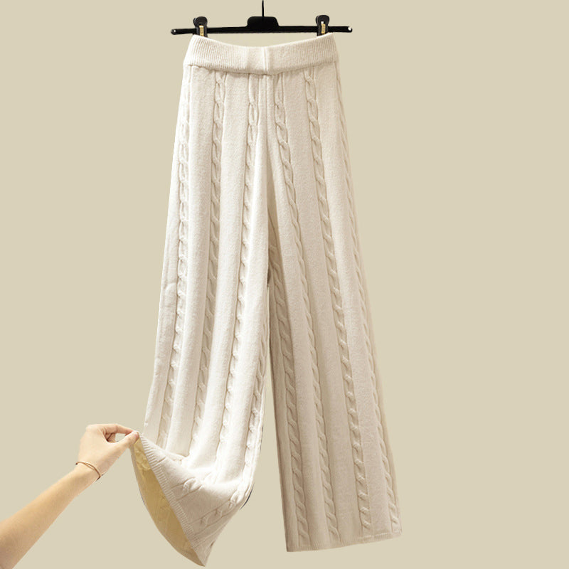 Women's Knit Pants Set | Relaxed Fit Three-Piece Outfit