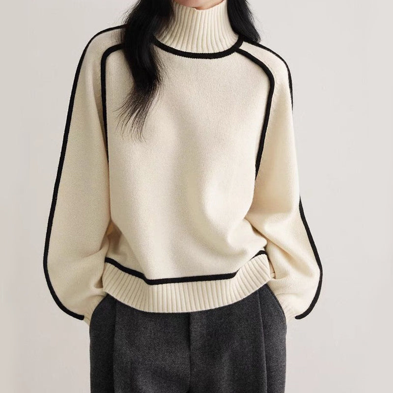 Women's Turtleneck Sweater – Relaxed Fit Knit