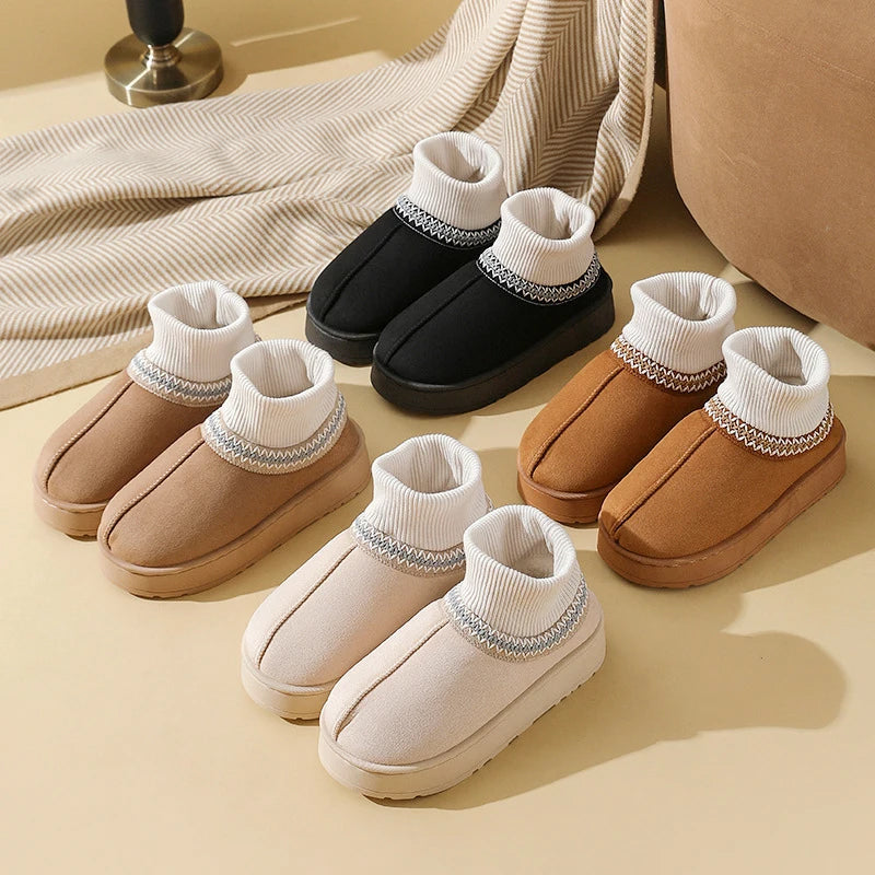 Plush Indoor Slipper Boots Cozy
