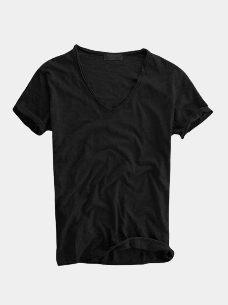 Linen V-Neck Shirt – Classic Fit