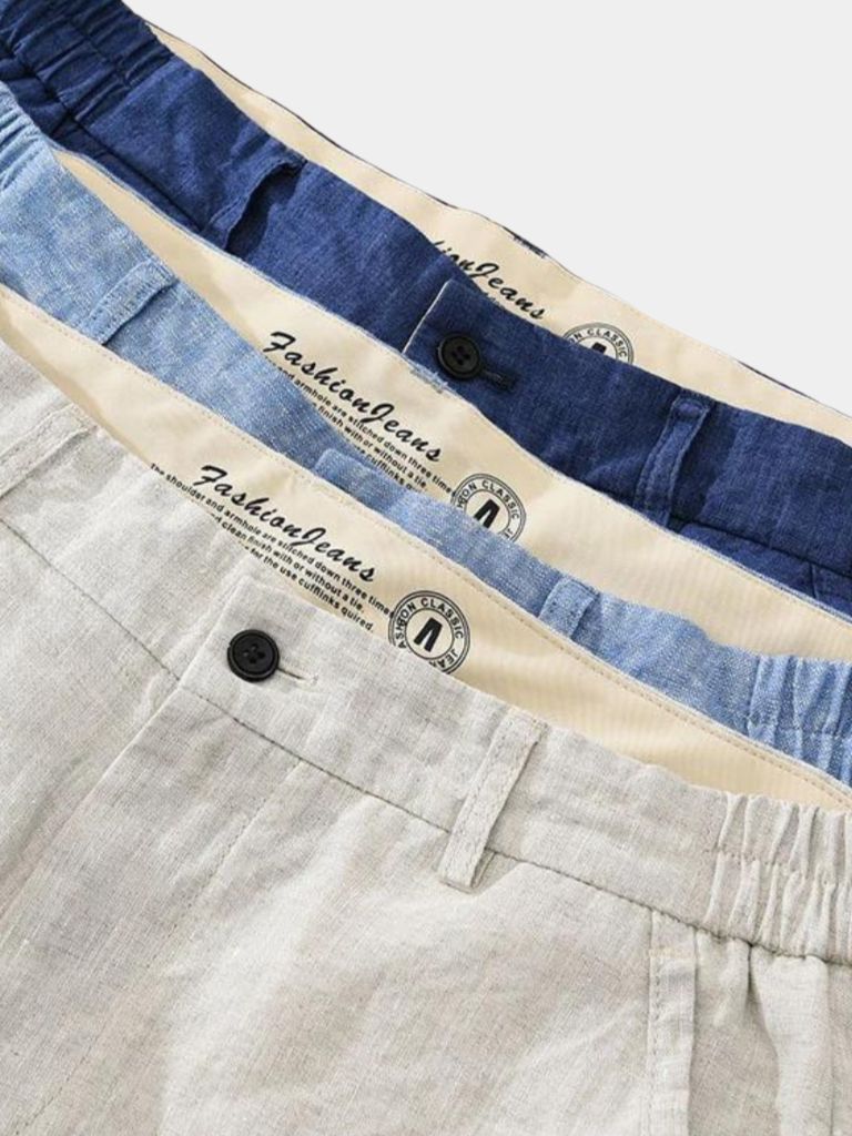 Linen Shorts - Bleu Horizon