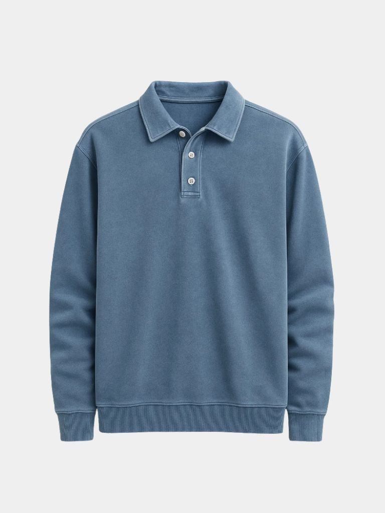 Long Sleeve Polo Shirt Canyon Mist