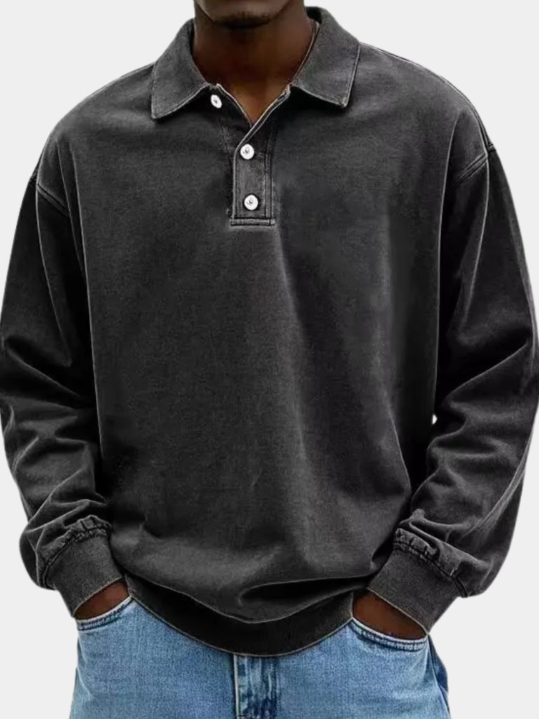 Long Sleeve Polo Shirt Canyon Mist