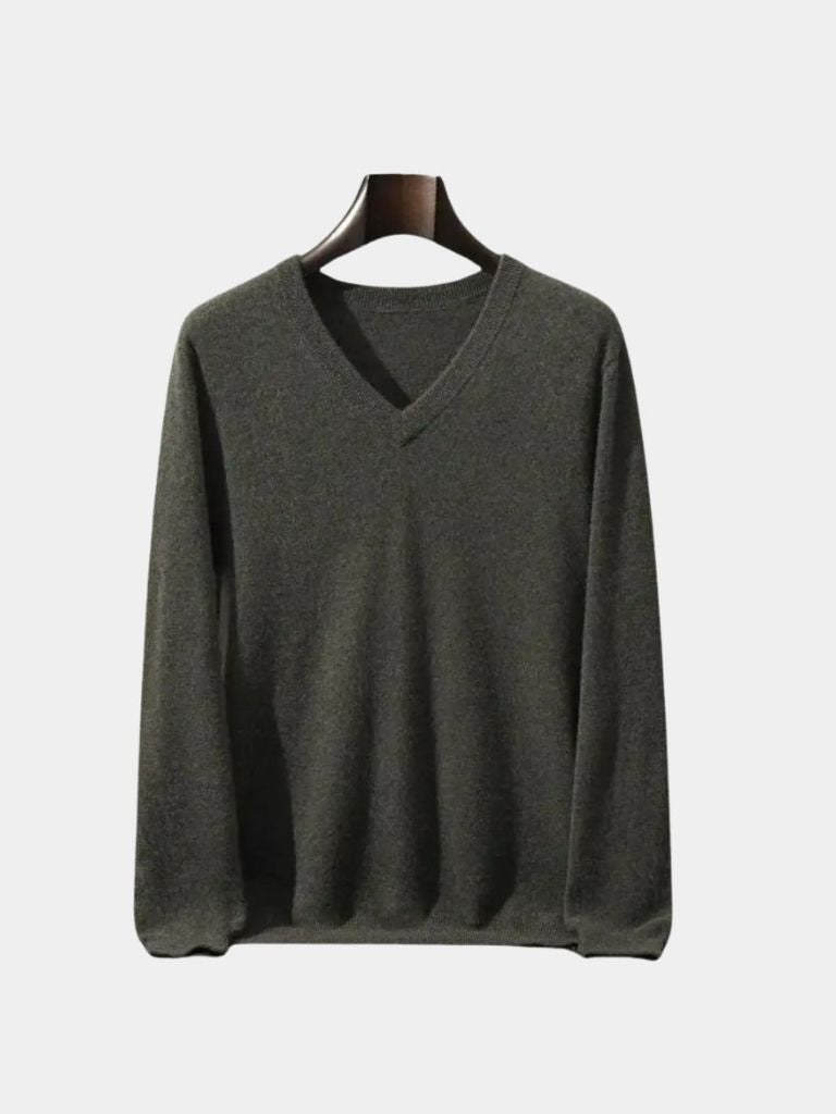 Cashmere V-Neck Sweater | Luxury Wool Blend