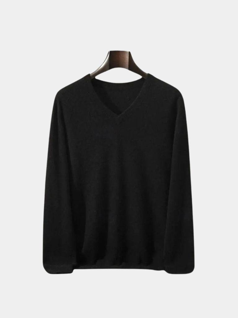 Cashmere V-Neck Sweater | Luxury Wool Blend