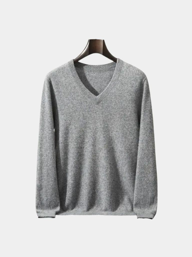 Cashmere V-Neck Sweater | Luxury Wool Blend