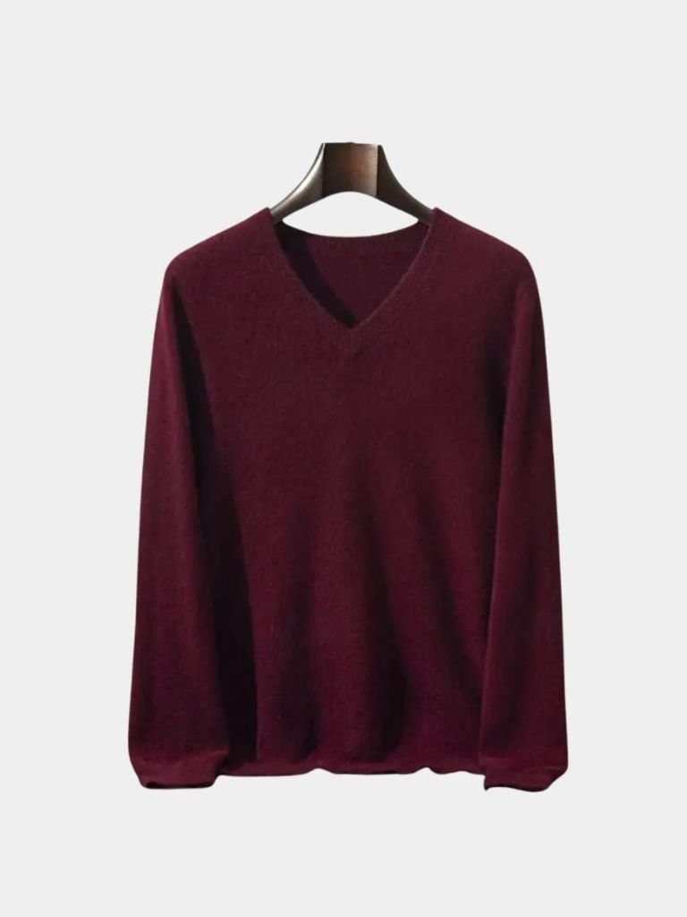 Cashmere V-Neck Sweater | Luxury Wool Blend