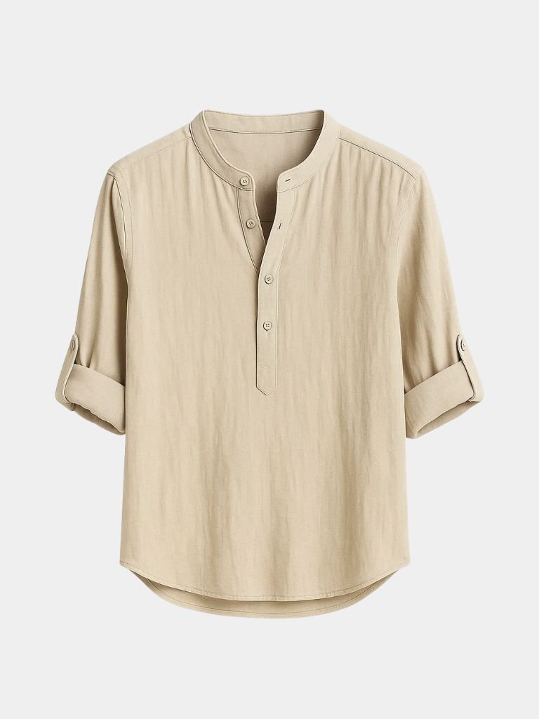 Long Sleeve Henley Shirt – Classic Cotton
