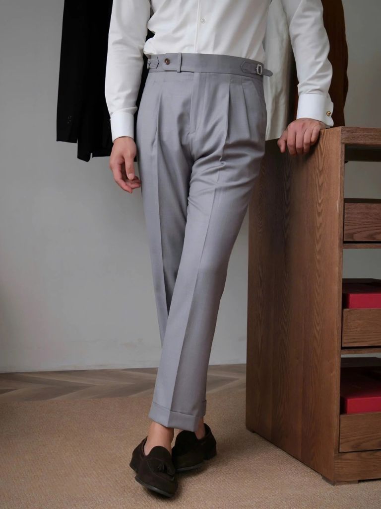 Classic Sidetab Trousers Tailored Elegance