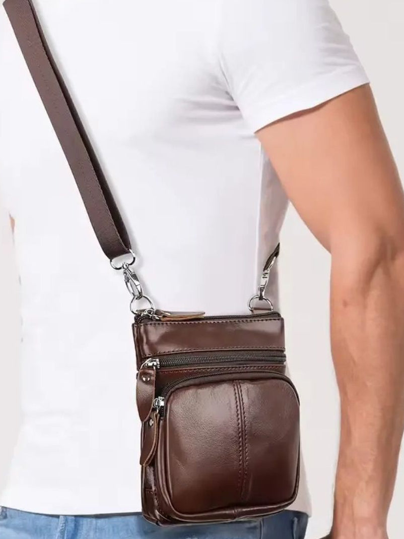 Leather Crossbody Bag - Premium Italian Leather