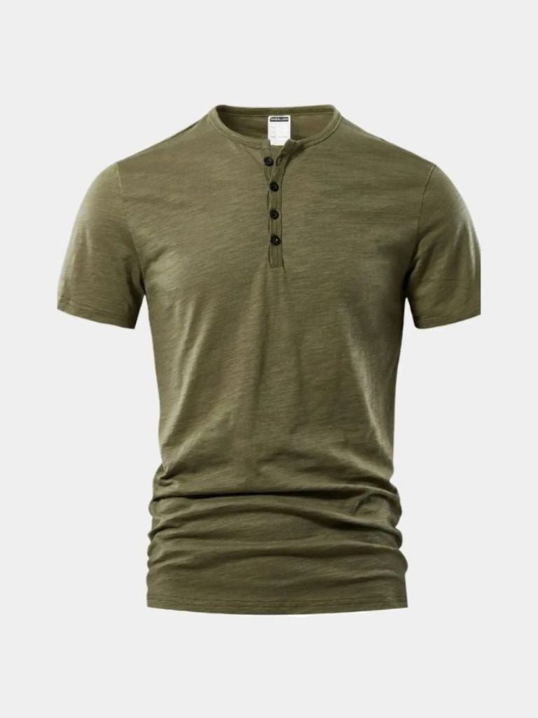 Casual Henley T-Shirt – Soft Cotton Classic