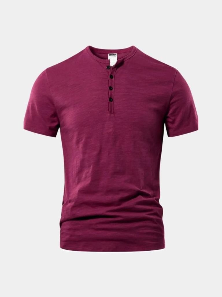 Casual Henley T-Shirt – Soft Cotton Classic