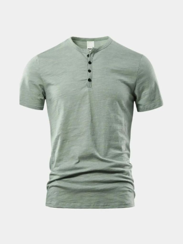 Casual Henley T-Shirt – Soft Cotton Classic