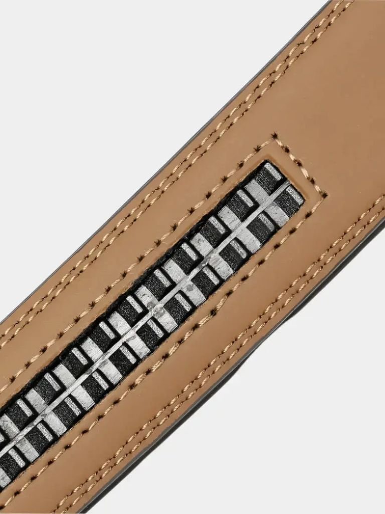 Leather Belt Without Buckle - Elegant Slim Strap
