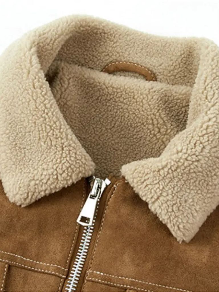 Fleece Suede Jacket - Elegant Premium Coat