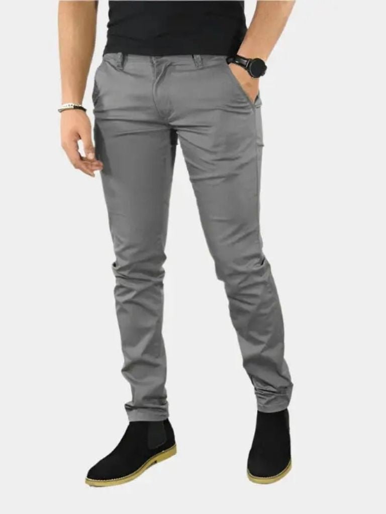 Slim Fit Pants | Premium Straight Trousers