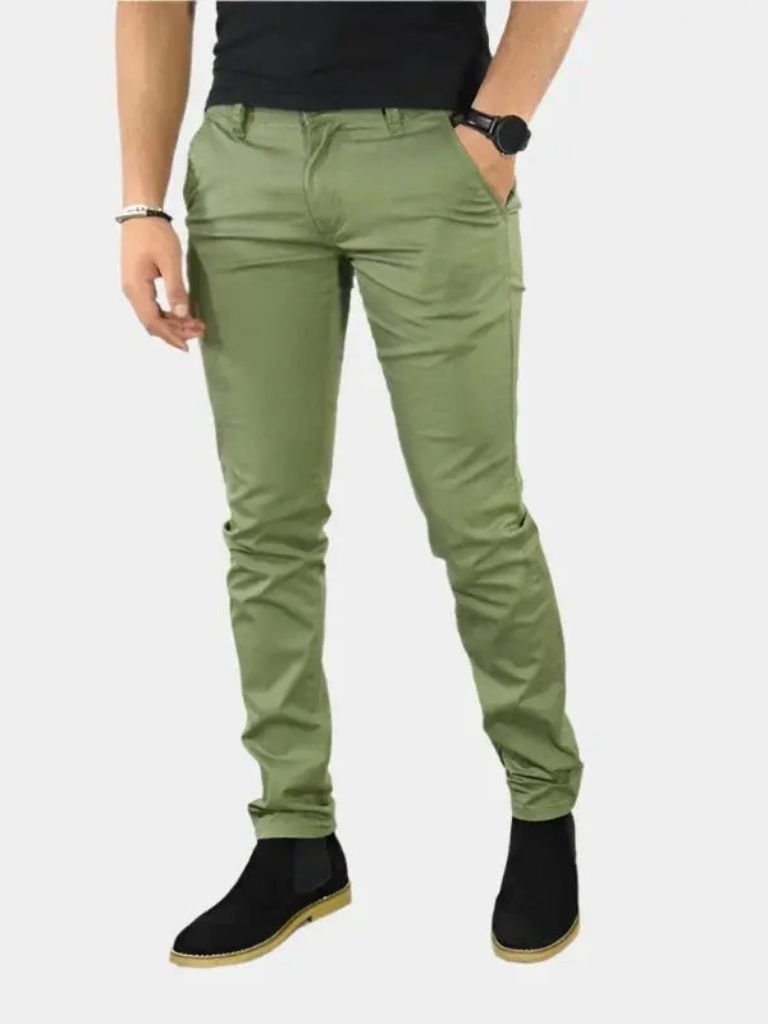 Slim Fit Pants | Premium Straight Trousers