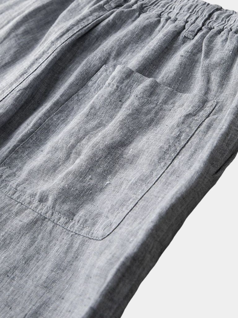 Gray Linen Shorts | Lightweight Breathable Style