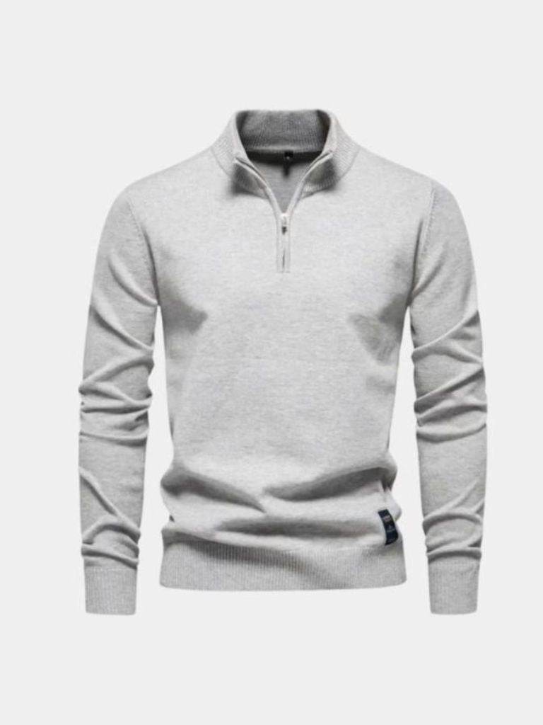 Half Zip Pullover Lightweight Cotton Blend