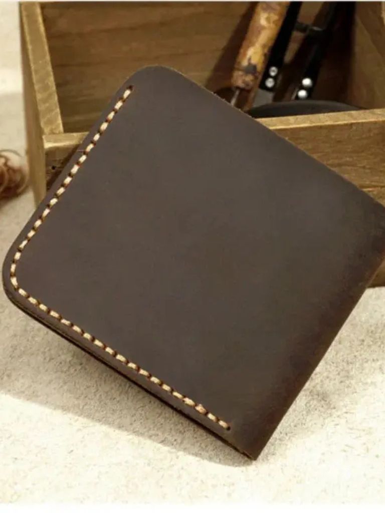 Vintage Leather Wallet - Handmade Classic
