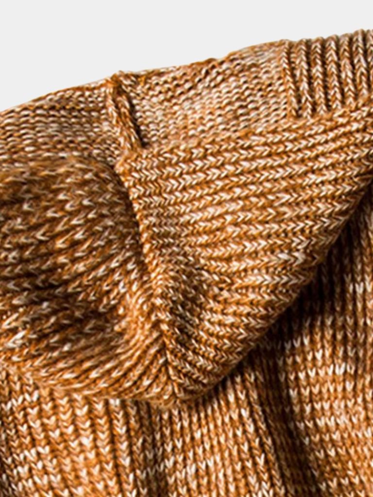 Knit Hooded Jacket - Elegant Wool