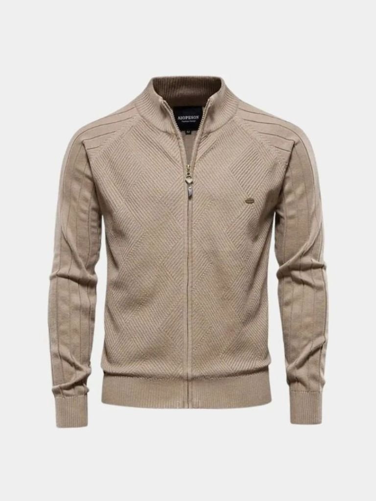 Knit Cardigan Sweater | Tailored Fit Zipper