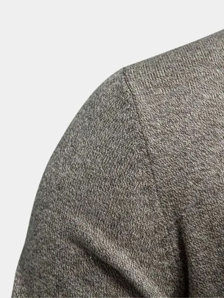 Cotton Stand Collar Cardigan | Breathable Cotton Sweater