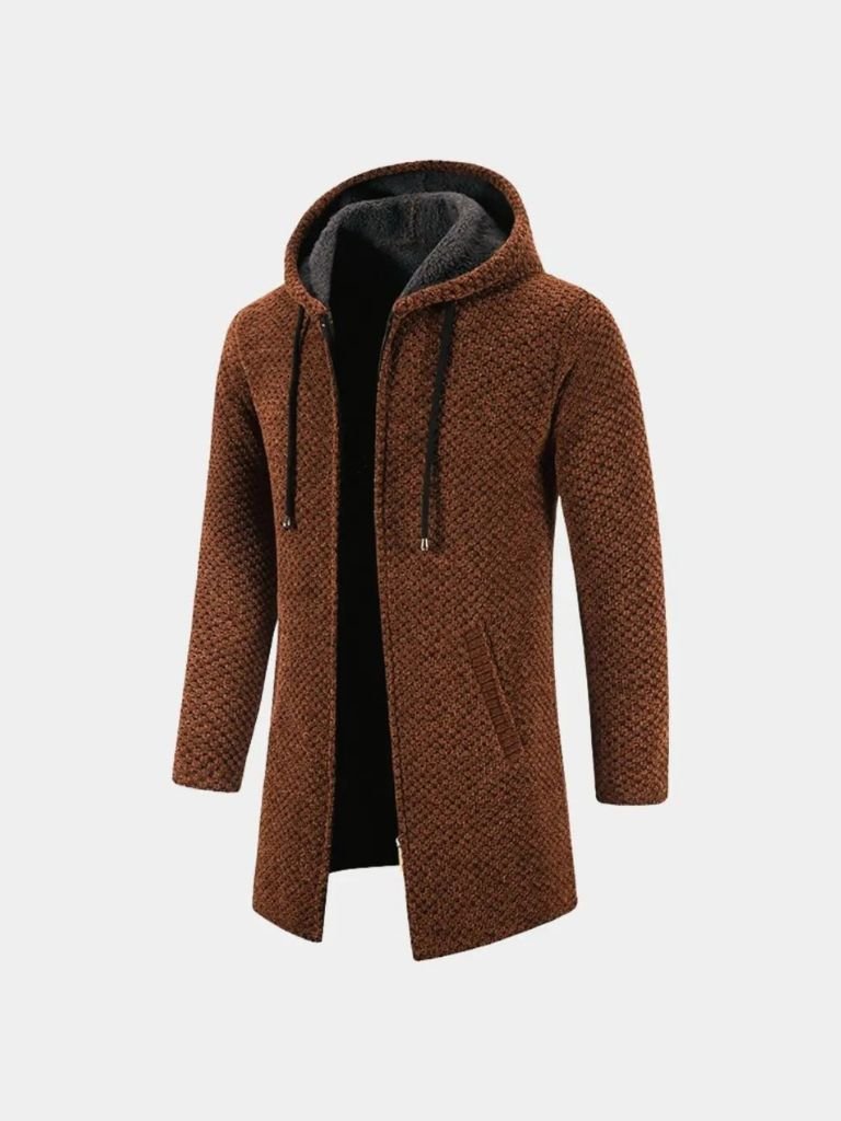 Knitted Hooded Coat | Stylish Winter