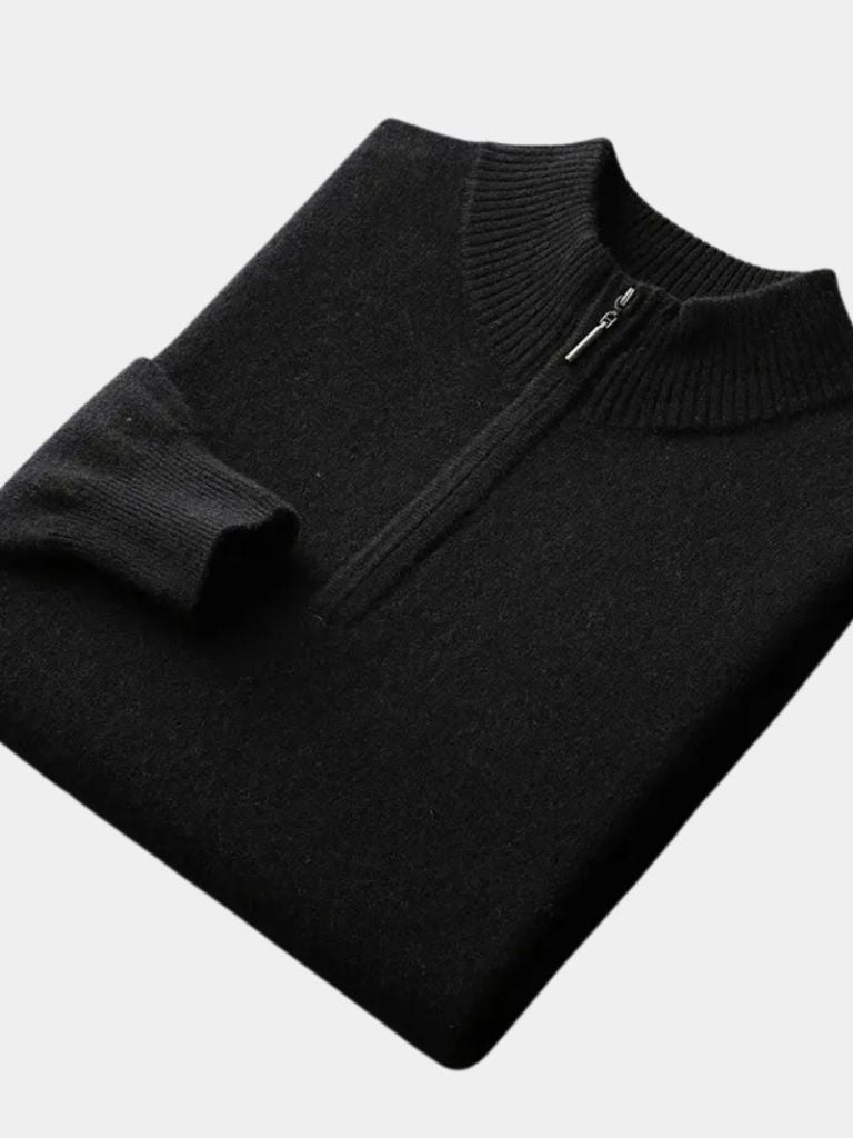 Merino Half Zip Sweater – Lightweight Wool Knitwear by Viretti Milano