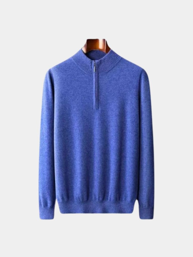 Merino Half Zip Sweater – Lightweight Wool Knitwear by Viretti Milano