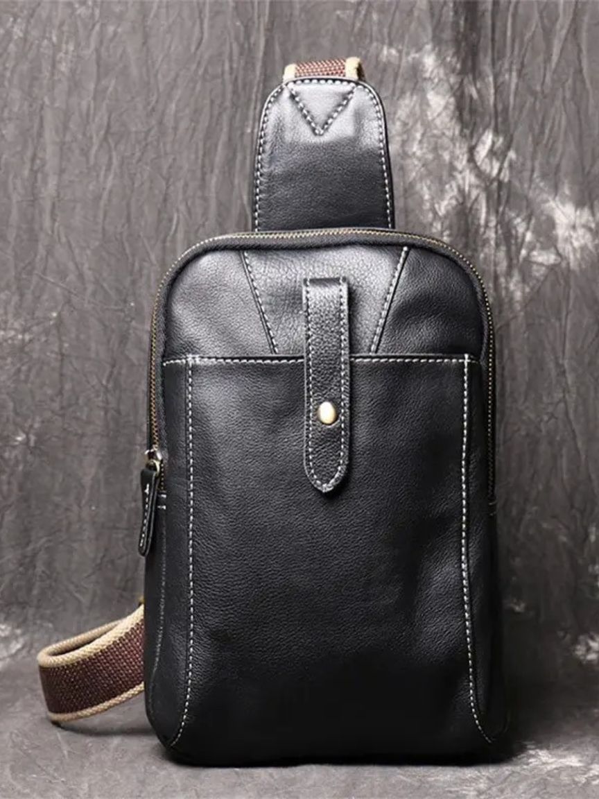 Leather Shoulder Bag - Minimalist Premium Design