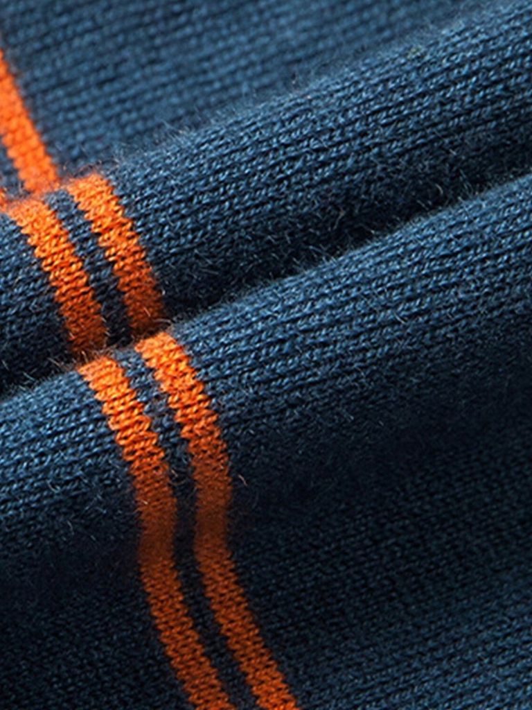 Navy Striped Polo Classic Style