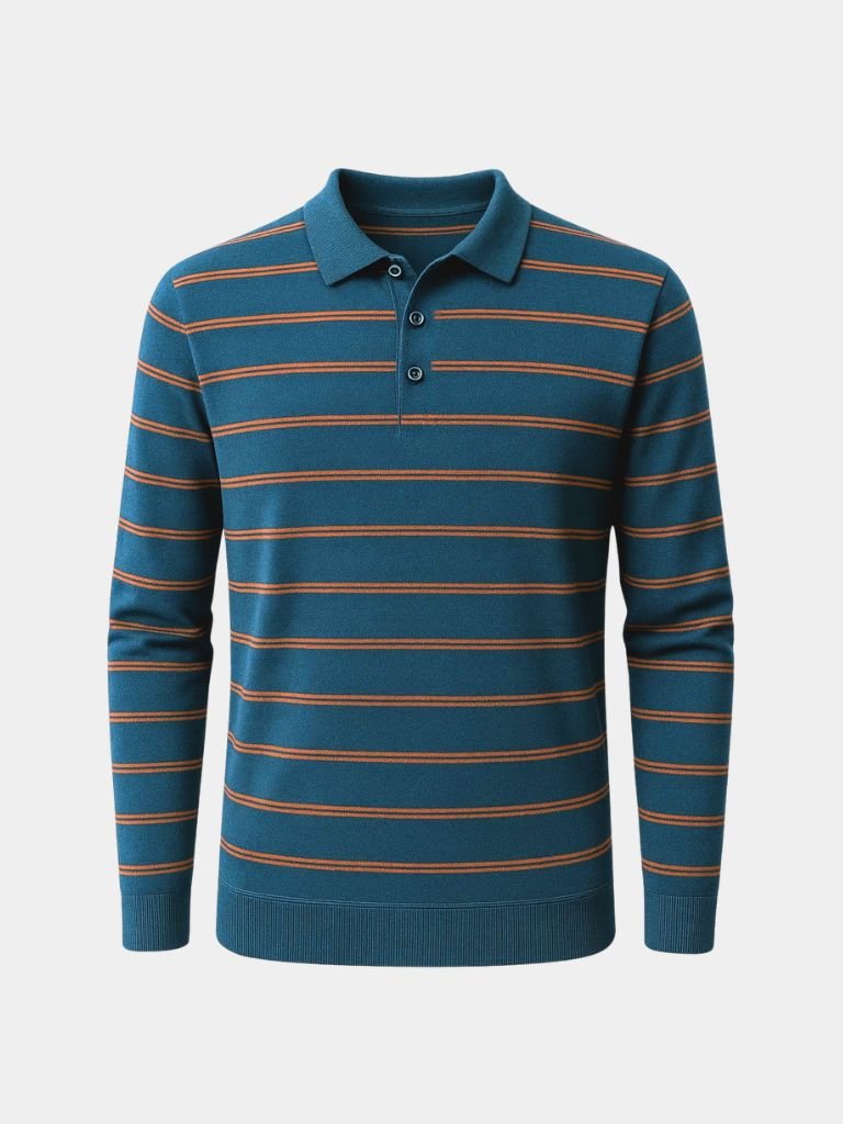 Navy Striped Polo Classic Style